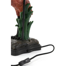 Load image into Gallery viewer, Table Lamp / Light, Crane Standing Tall, Burnt Red / Orange, Gold, Black