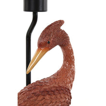 Load image into Gallery viewer, Table Lamp / Light, Crane Standing Tall, Burnt Red / Orange, Gold, Black
