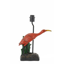 Load image into Gallery viewer, Table Lamp / Light, Crane Leaning, Burnt Red / Orange, Gold, Black