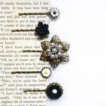 Load image into Gallery viewer, Hair Slide Set.  5 Bobby Pin hair accessories in &quot;Monochrome&quot;.
