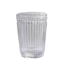 Load image into Gallery viewer, Drinking Glass / Cup, Clear Glass Mug with Grooves, Danish Design
