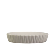 Load image into Gallery viewer, Soap Dish in Ceramic Off White with Decorative Ripple Edges, Danish Design

