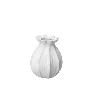 Vase, 'Poppy Bud', Stoneware. Swedish Design. Off White. Small