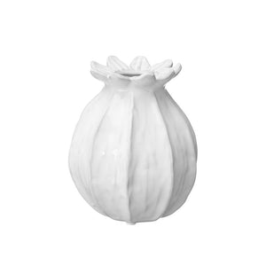 Vase, 'Poppy Bud', Stoneware. Swedish Design. Off White. Medium