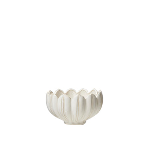 Planter/ Vase / Dish, Versatile Stoneware Pot, Off White