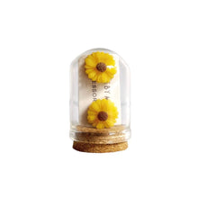 Load image into Gallery viewer, Earrings, Studs, Sunflower Design with Silver Coloured Ear Post, Yellow.
