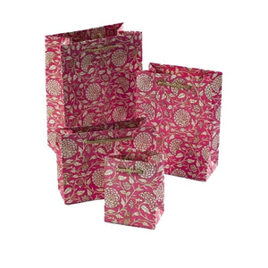 Bag, Gift Bag, Handmade Paper, Jaipur Small Pink