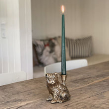 Load image into Gallery viewer, Candleholder, 'Big Dog', Bronze / Brass Finish, for Dinner Candles / Candle Sticks VF.