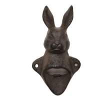 Load image into Gallery viewer, Bottle Opener, Cast Iron Hare / Rabbit, Wall Mountable Opener
