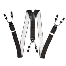 Load image into Gallery viewer, Braces for Trousers, Traditional Black, White Dot Design