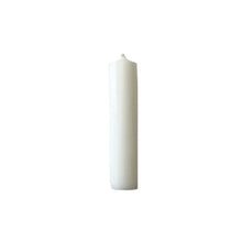 Load image into Gallery viewer, Candle, Short Dinner Candle, 10cm/4&quot;, 4hrs burning time. White
