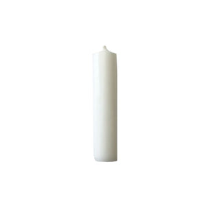 Candle, Short Dinner Candle, 10cm/4", 4hrs burning time. White