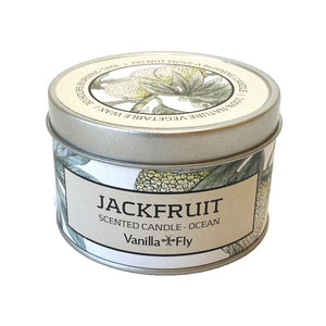 Candle, Scented, in Tin. 100% Nature Vegetable Soy Wax – 30 hours Burning Time. Jackfruit. VF