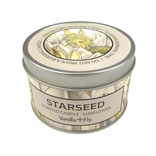 Load image into Gallery viewer, Candle, Scented, in Tin. 100% Nature Vegetable Soy Wax – 30 hours Burning Time. Sunflower. VF
