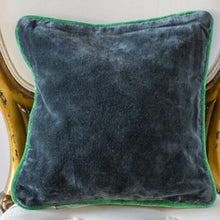 Load image into Gallery viewer, Cushion. Mini Velvet Piped Square, with a Cluster Florals, Lily & Rose 25cm GI