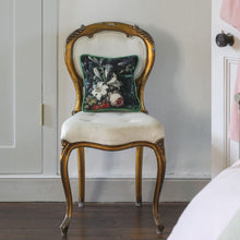 Load image into Gallery viewer, Cushion. Mini Velvet Piped Square, with a Cluster Florals, Lily & Rose 25cm GI