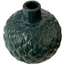 Load image into Gallery viewer, Vase, Danish Glazed Pottery, Artichoke. Pot with Handles - Dark Green VF.