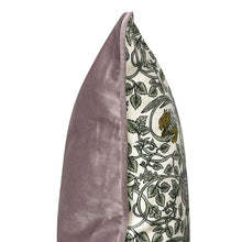 Load image into Gallery viewer, Cushion. Square Velvet, Patterned with Piping. 'Delicate Green', Green, GoldVF