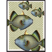 Load image into Gallery viewer, Print / Poster, 50x70cm Danish Design Art Work, Green Fish, VF.