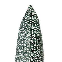 Load image into Gallery viewer, Cushion. Rectangle Velvet Patterned Cushion. Cream and Green 'Forest' Pattern. VF