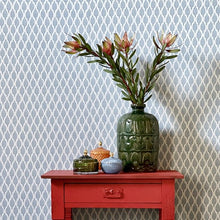 Load image into Gallery viewer, Vase, Danish Glazed Pottery, Tall, Art Deco Influence - Dark Green VF