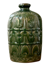 Load image into Gallery viewer, Vase, Danish Glazed Pottery, Tall, Art Deco Influence - Dark Green VF