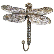 Load image into Gallery viewer, Hook, Antique Gold, Large DragonFly Coat Hook
