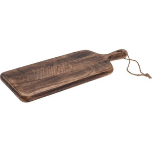 Board, Wooden. Mango Wood Chopping Board with Hanging Tag, Natural Finish