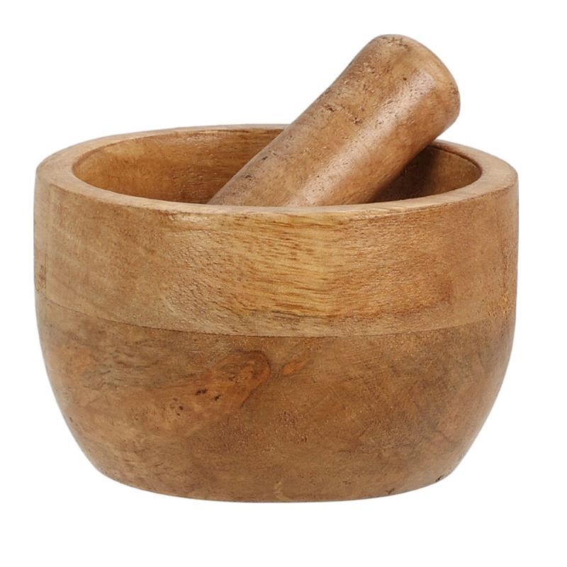 Kitchen / Herb Mortar & Pestle. Natural Wooden, Made from Mango Wood