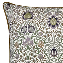 Load image into Gallery viewer, Cushion. Square Velvet, Patterned with Piping. 'Lavender' Deco Style. VF
