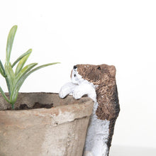 Load image into Gallery viewer, Plant Pot Hanger, Brown, White Terrier Dog Decoration.
