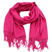 Load image into Gallery viewer, Scarf, Large, Soft Cashmere feel, Pashmina / Blanket Throw - Colourway Fushia.
