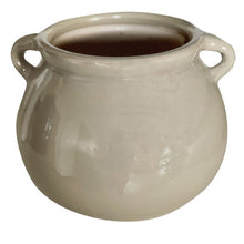 Load image into Gallery viewer, Plant Pot, Danish Glazed Pottery. Pot with Handles - Taupe Colour VF