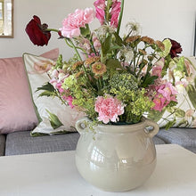 Load image into Gallery viewer, Plant Pot, Danish Glazed Pottery. Pot with Handles - Taupe Colour VF