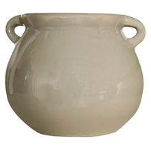 Load image into Gallery viewer, Plant Pot, Danish Glazed Pottery. Pot with Handles - Taupe Colour VF