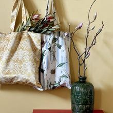 Load image into Gallery viewer, Bag, Totebag. Velour printed fabric. Flower Range. Soft & Luxurious Shopping Bag. VF