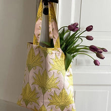 Load image into Gallery viewer, Bag, Totebag. Velour printed fabric. Flower Range. Soft & Luxurious Shopping Bag. VF