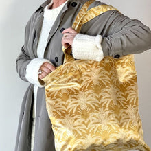 Load image into Gallery viewer, Bag, Totebag. Velour printed fabric. Flower Range. Soft & Luxurious Shopping Bag. VF