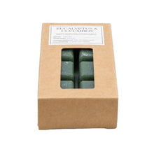 Load image into Gallery viewer, Wax Melt, Scented, Eucalyptus & Cucumber, Pack of 8 Cubes, Green
