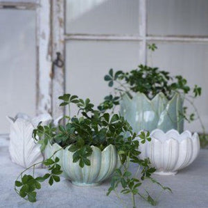 Planter/ Vase / Dish, Versatile Stoneware Pot, Off White