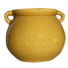 Load image into Gallery viewer, Plant Pot, Danish Glazed Pottery. Pot with Handles - Curry Colour VF