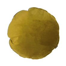 Load image into Gallery viewer, Cushion, Round / Circular 'Palms' Green Leaf Print with Gold Piping VF