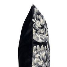 Load image into Gallery viewer, Cushion. Square Velvet, with Piping. 'Pantom' Black and White, Ochre Monkey. VF