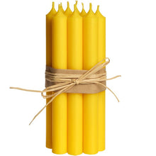 Load image into Gallery viewer, Candle, Long Dinner Candle 25cm, 11.5hrs burning time. Yellow.