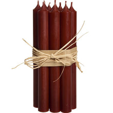 Load image into Gallery viewer, Candle, Long Dinner Candle 25cm, 11.5hrs burning time. Dark Red
