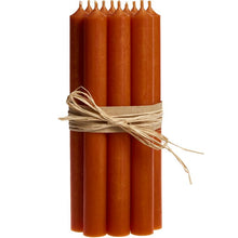 Load image into Gallery viewer, Candle, Long Dinner Candle 25cm, 11.5hrs burning time. Rust