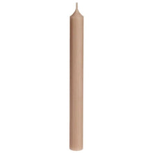 Load image into Gallery viewer, Candle, Long Dinner Candle 25cm, 11.5hrs burning time. Taupe