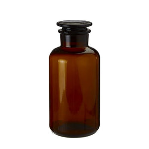 Bottle, Apothecary Amber Glass Reagent Bottles with glass stopper. Choose from 125ml, 250ml, 500ml, 1000ml