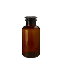Load image into Gallery viewer, Bottle, Apothecary Amber Glass Bottle with Glass Stopper. Choose from 125ml, 250ml, 500ml, 1000ml