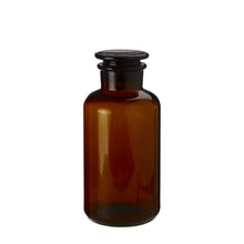 Load image into Gallery viewer, Bottle, Apothecary Amber Glass Bottle with Glass Stopper. Choose from 125ml, 250ml, 500ml, 1000ml
